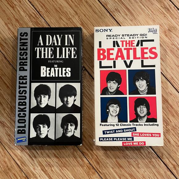 (2) Beatles VHS Tapes concert documentary vintage retro - Picture 1 of 5